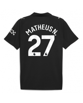 Manchester City Matheus Nunes #27 Maglia Gara Trasferta Repliche 2025-26 Maniche Corte